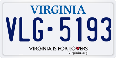 VA license plate VLG5193