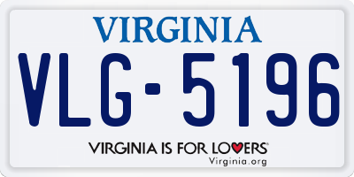 VA license plate VLG5196