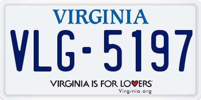 VA license plate VLG5197