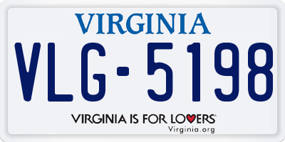 VA license plate VLG5198