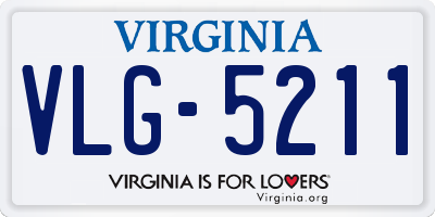 VA license plate VLG5211