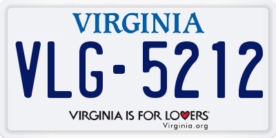 VA license plate VLG5212
