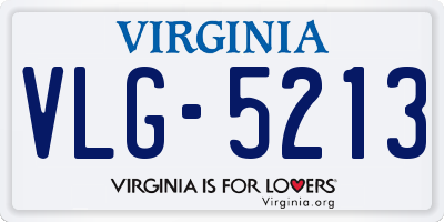 VA license plate VLG5213