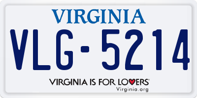 VA license plate VLG5214