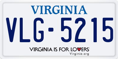VA license plate VLG5215