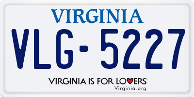VA license plate VLG5227