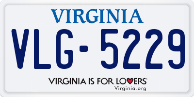 VA license plate VLG5229