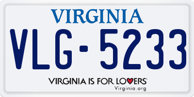 VA license plate VLG5233