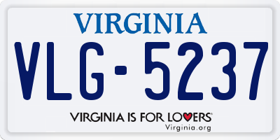 VA license plate VLG5237