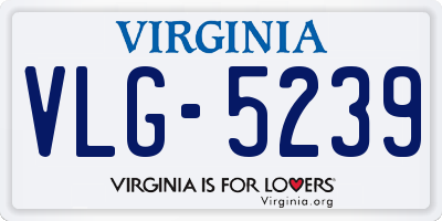 VA license plate VLG5239