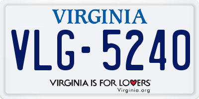 VA license plate VLG5240
