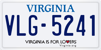 VA license plate VLG5241