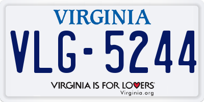 VA license plate VLG5244