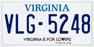 VA license plate VLG5248