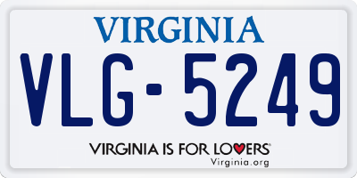 VA license plate VLG5249