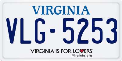 VA license plate VLG5253