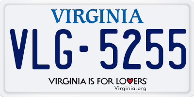 VA license plate VLG5255