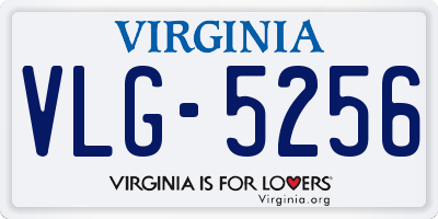 VA license plate VLG5256