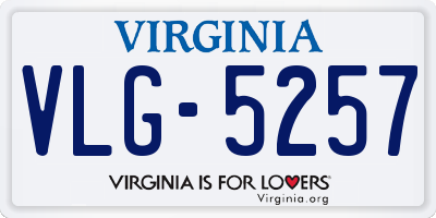 VA license plate VLG5257