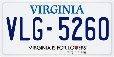 VA license plate VLG5260