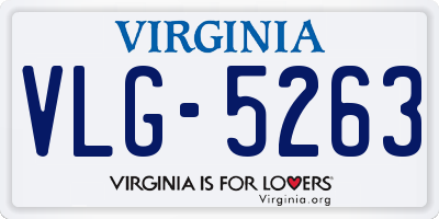 VA license plate VLG5263