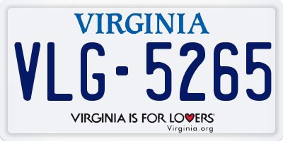 VA license plate VLG5265