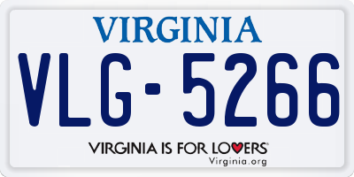 VA license plate VLG5266