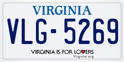 VA license plate VLG5269