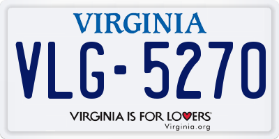 VA license plate VLG5270