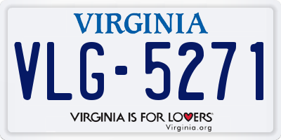 VA license plate VLG5271
