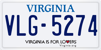 VA license plate VLG5274