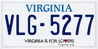 VA license plate VLG5277
