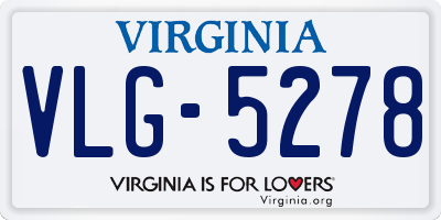 VA license plate VLG5278