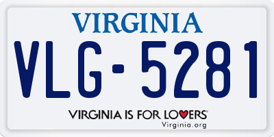 VA license plate VLG5281