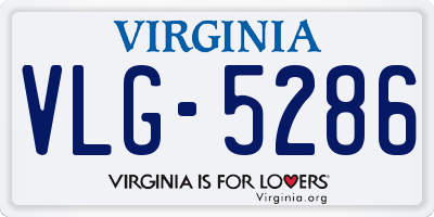 VA license plate VLG5286