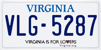 VA license plate VLG5287