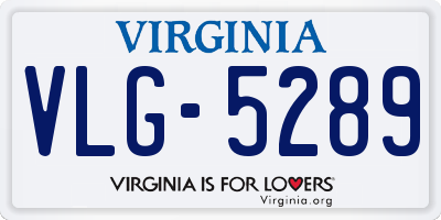 VA license plate VLG5289