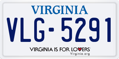 VA license plate VLG5291