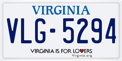 VA license plate VLG5294