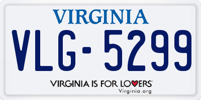VA license plate VLG5299
