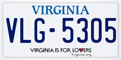 VA license plate VLG5305