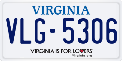 VA license plate VLG5306