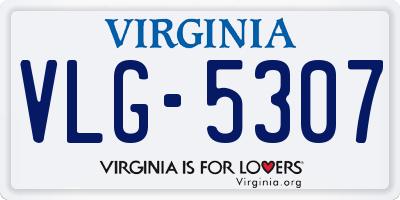 VA license plate VLG5307