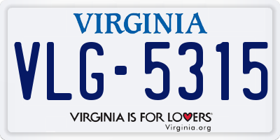 VA license plate VLG5315