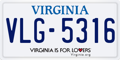 VA license plate VLG5316