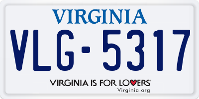 VA license plate VLG5317