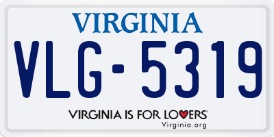 VA license plate VLG5319