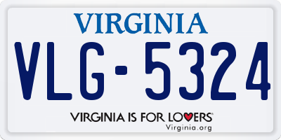 VA license plate VLG5324