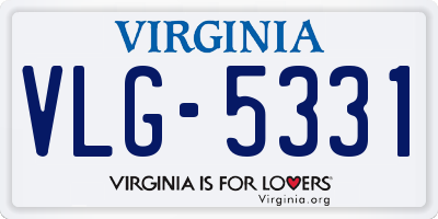 VA license plate VLG5331