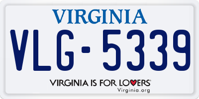 VA license plate VLG5339